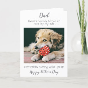 Funny Personalised Pet Photo Dog Dad Fathers Day Holiday Card