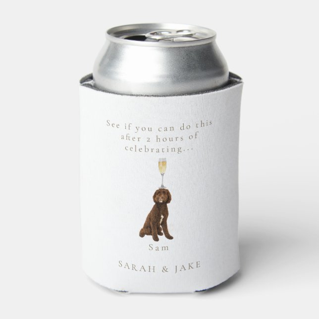 Funny Personalised Pet Wedding Favour III Can Cooler (Can Front)
