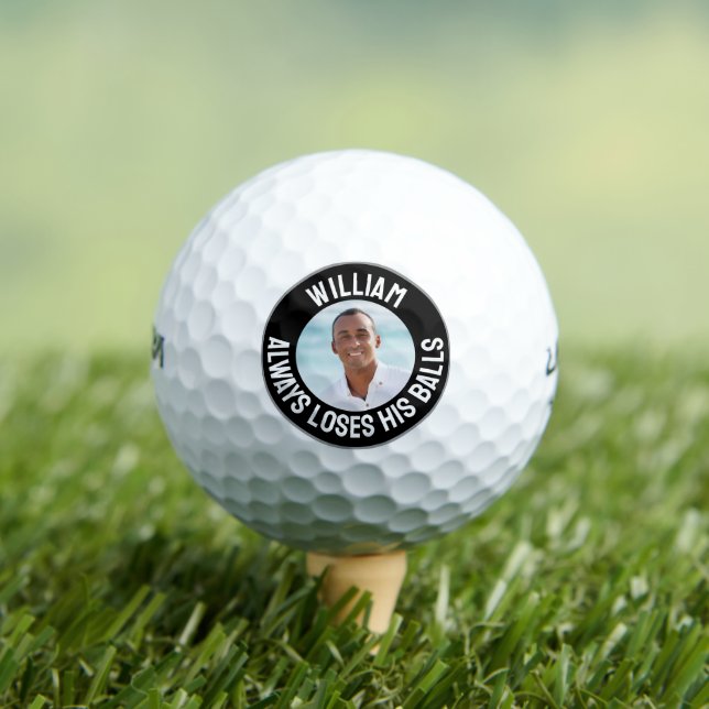 Funny Personalised Photo And Name Lost Golf Balls (Insitu Tee)