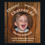Funny Personalised Photo Birthday Wine Label<br><div class="desc">A cute birthday wine label featuring your own photo (or childhood photo) framed by a rustic wood background and your own funny texts.</div>