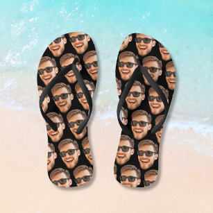 Funny Personalised Photo Face Flip Flops