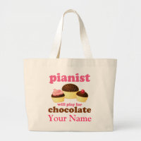 Funny Personalised Piano Music Tote Bag Gift