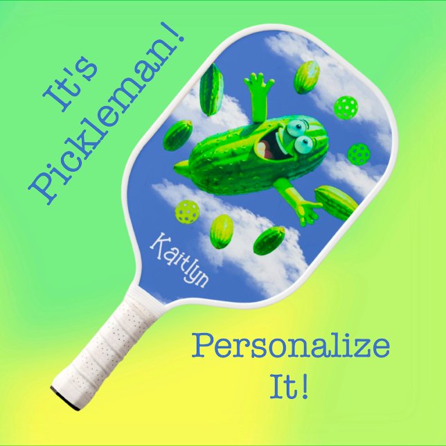 Funny Personalised Pickleman Pickleball Paddle (Too cute!)