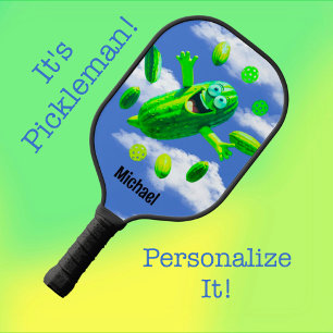 Funny Personalised Pickleman Pickleball Paddle