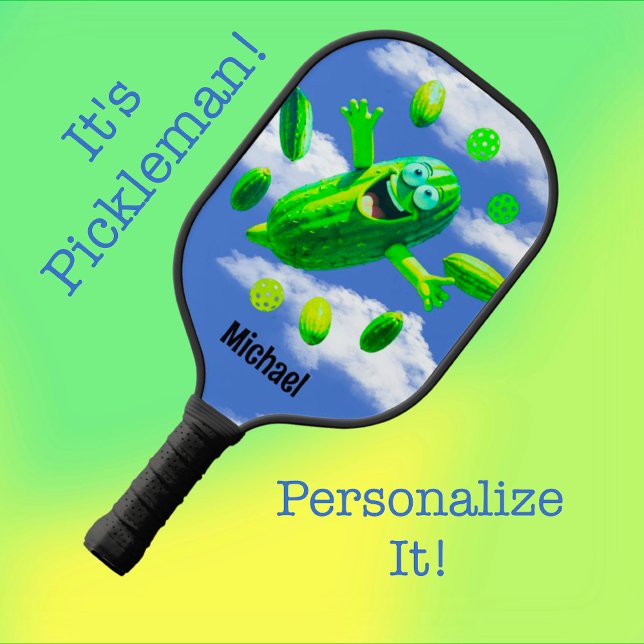 Funny Personalised Pickleman Pickleball Paddle (Too much fun!)