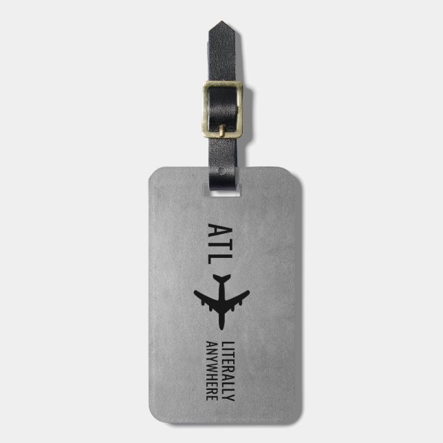 Funny Personalised Pilot Gift Travel Lover Luggage Tag (Front Vertical)
