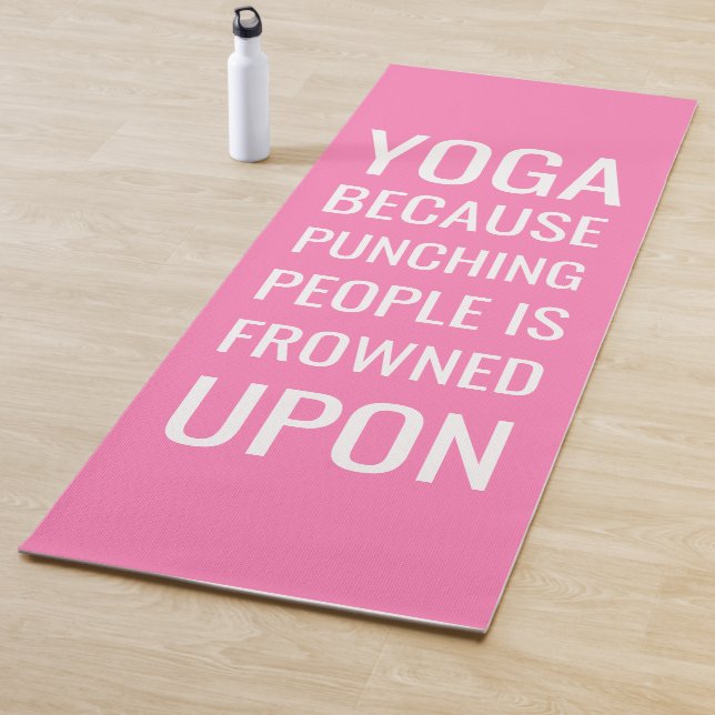 Funny Personalised Pink Exercise Yoga Mat (In Situ)