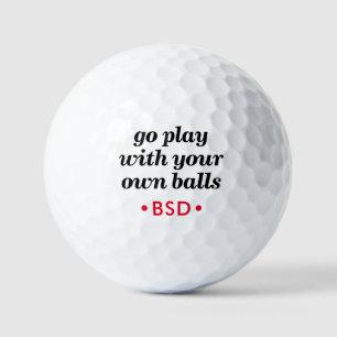Funny Personalised Play With Own Balls Monogrammed