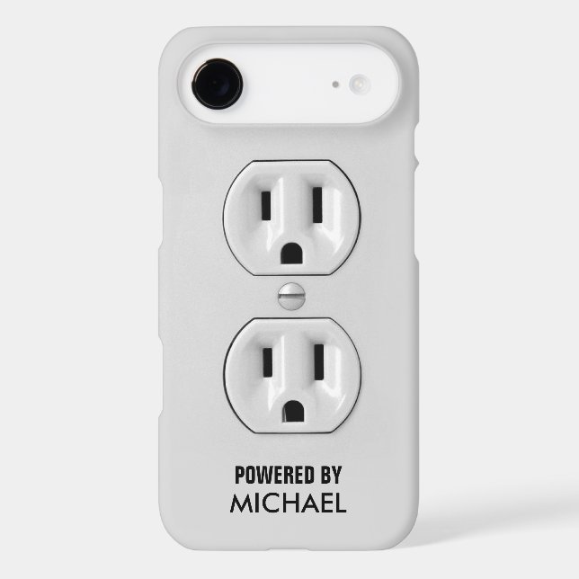 Funny Personalised Power Outlet Case-Mate iPhone Case (Back)