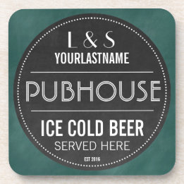 Funny Personalised Pubhouse Chalkboard Sign Coaster