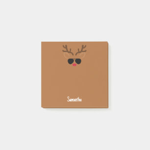 Funny Personalised Reindeer Sticky Notes