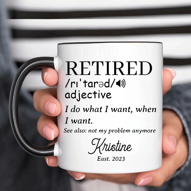 Funny Personalised Retirement Retired Definition Mug (Creator Uploaded)