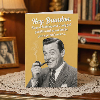 Funny Personalised Retro Vintage Birthday Card