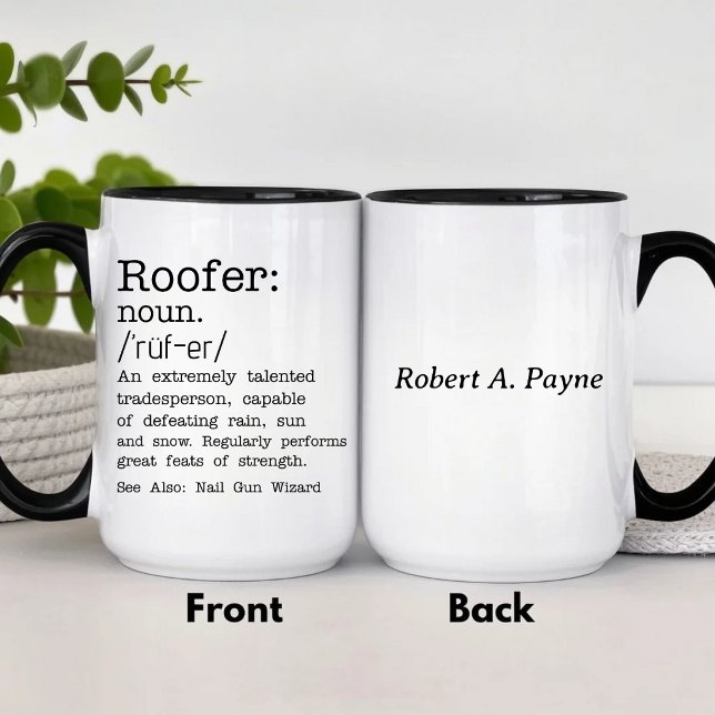 Funny Personalised Roofer Mug (Creator Uploaded)
