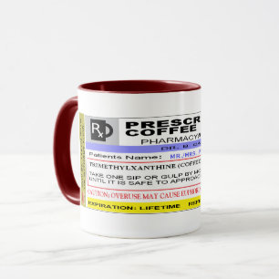 Funny Personalised Rx Prescription Coffee Mug