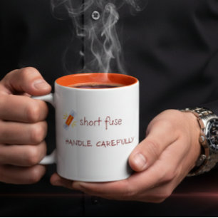 Funny Personalised Sarcastic Gift for Men Women  Two-Tone Coffee Mug