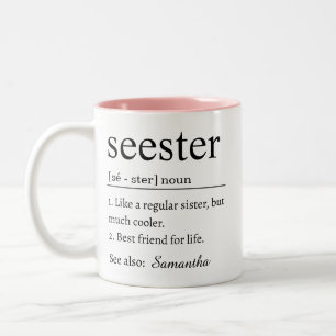 Funny Personalised Sister Definition Mug