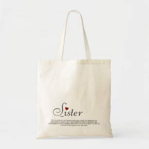 Funny Personalised Sister Definition Tote Bag
