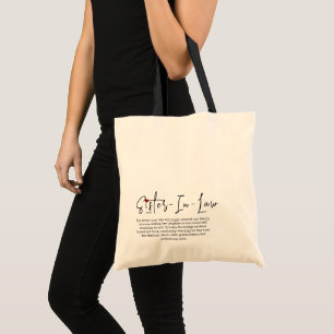 Funny Personalised Sister In Law Definition Tote Bag