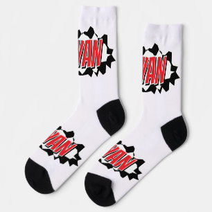 Funny personalised socks with rupture hole design