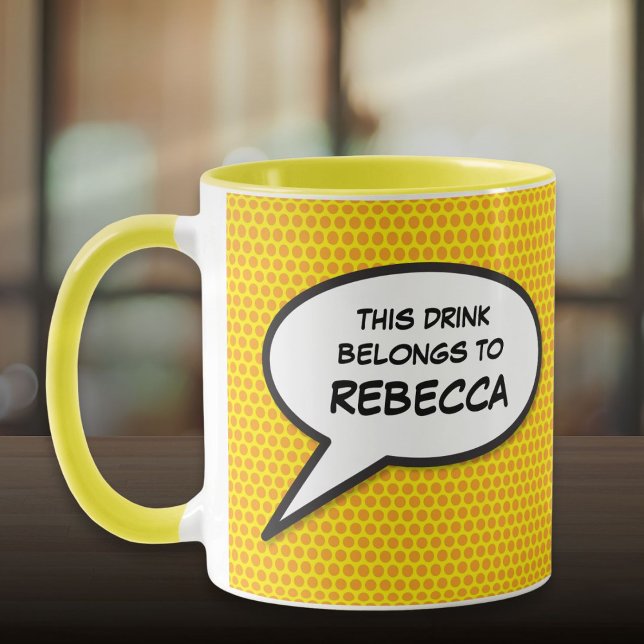 Funny Personalised Speech Bubble Mug (Funny Personalized Speech Bubble Mug)