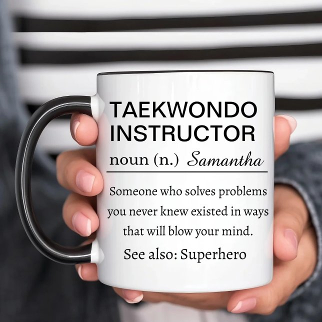 Funny Personalised Taekwondo Instructor Definition Mug (Creator Uploaded)