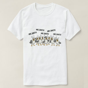 Funny Personalised Teacher Name Silly Goose Gift T-Shirt