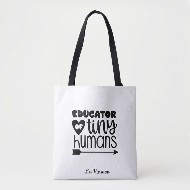 Funny personalised Teacher's gift Tote Bag (Front)