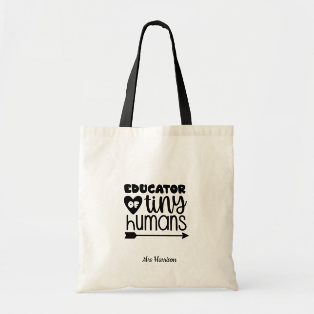 Funny personalised Teacher's gift Tote Bag (Front)