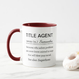 Funny Personalised Title Agent Definition Mug