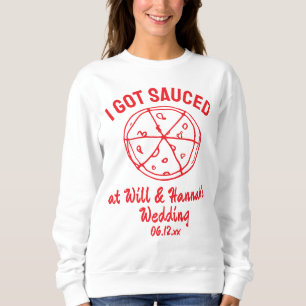 Funny Personalised Wedding Favour Pizza Guest Gift Sweatshirt