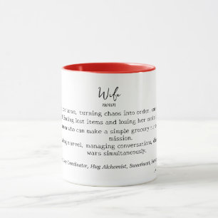 Funny Personalised Wife Definition Mug