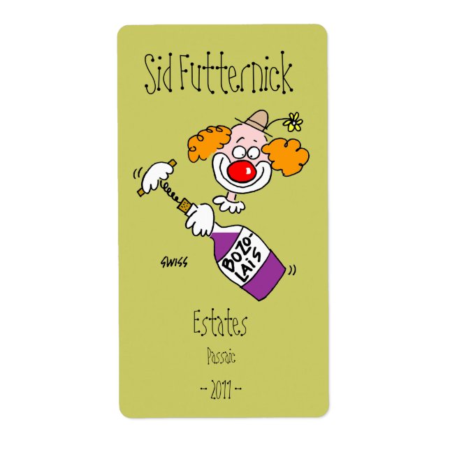 Funny Personalised Wine Labels (Front)