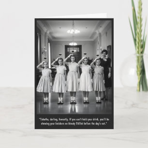 Funny personalizable birthday card for girls