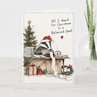 Funny Personalized Accountant Christmas Card