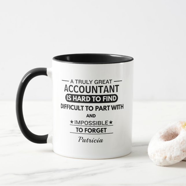 Funny Personalized Accountant Mug (With Donut)