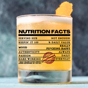 Funny Personalized Classic Typography Label Whiskey Glass