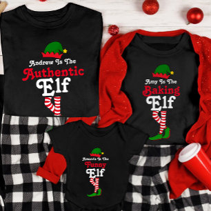 Funny Personalized Elf Family Customized Christmas T-Shirt