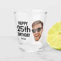 Funny Personalized Men Face Photo 25th Birthday