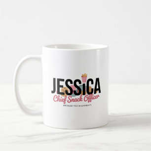 Funny Personalized Name Mug – Chief Snack Officer