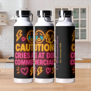 Funny Personalized Pregnancy Neon Water Bottle