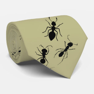 Funny Pest Control Creepy Crawly Black Ants Tie