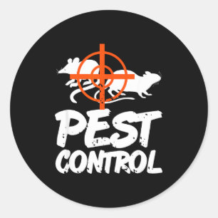 Funny Pest Control Humor For Rat Hunters & Tra Classic Round Sticker