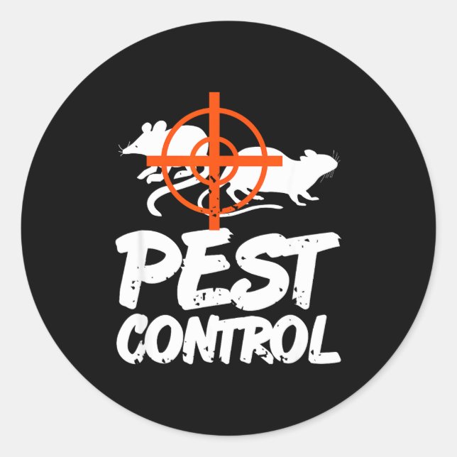 Funny Pest Control Humor For Rat Hunters &amp; Tra Classic Round Sticker (Front)