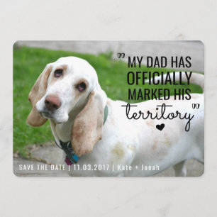 Funny Pet Dog Territory Save The Date Card