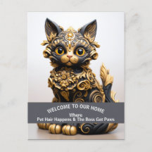 Funny pet friendly home warning