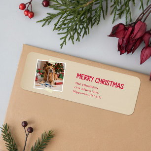 Funny Pet Golden Retriever Photo Dog Christmas