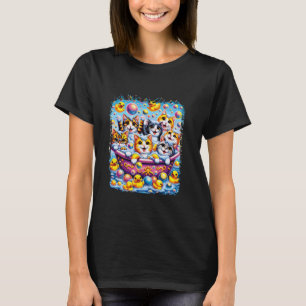 Funny Pet Grooming Cat Meme Shower Hygiene Cat Lov T-Shirt