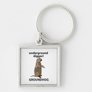 Funny Pet Groundhog Key Ring