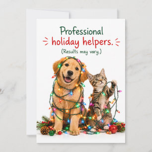Funny Pet Holiday Christmas Card